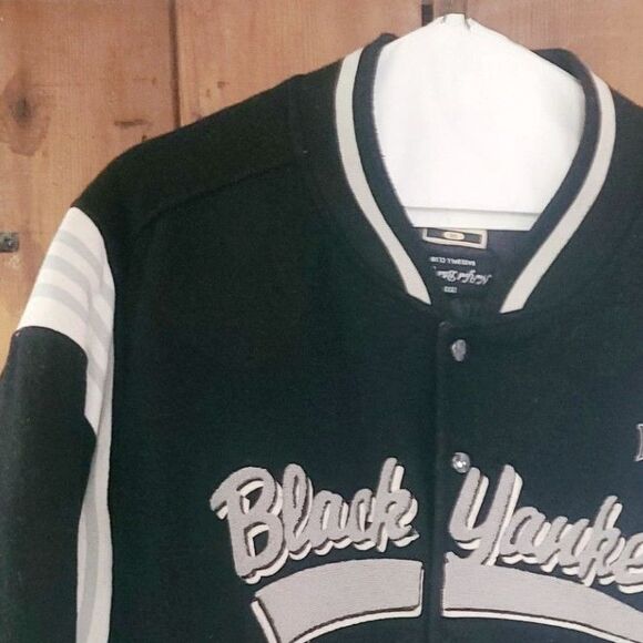 N.Y. BLACK Yankees Vintage Wool Bomber J.W. Nostalgia 1933 Negro League Club - Picture 2 of 14